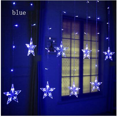 LED Christmas lights star curtain