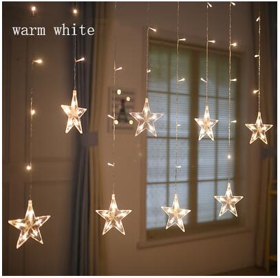 LED Christmas lights star curtain