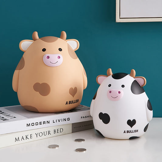 Bear rabbit piggy bank money