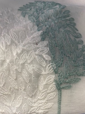 Embroidered Leaves Sheer Curtains