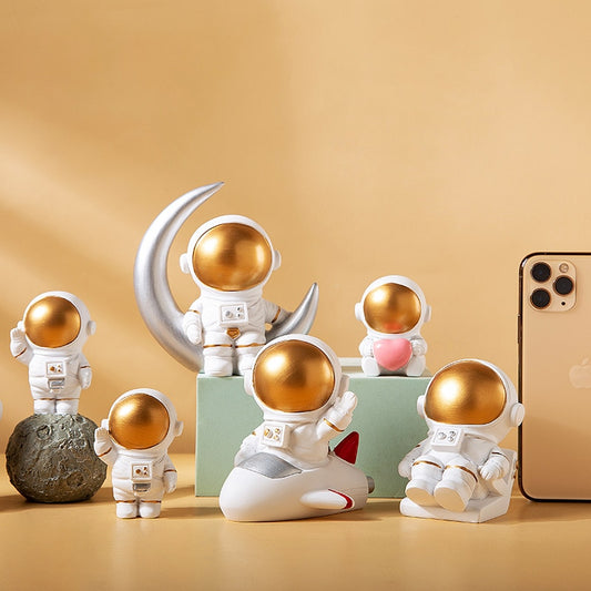 Figurines Desk Astronaut Ornament Flat Back
