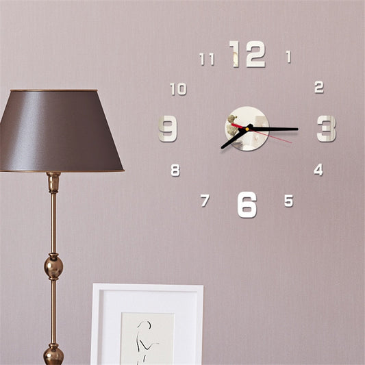 Modern Large Wall Clock 3d Mirror Sticker