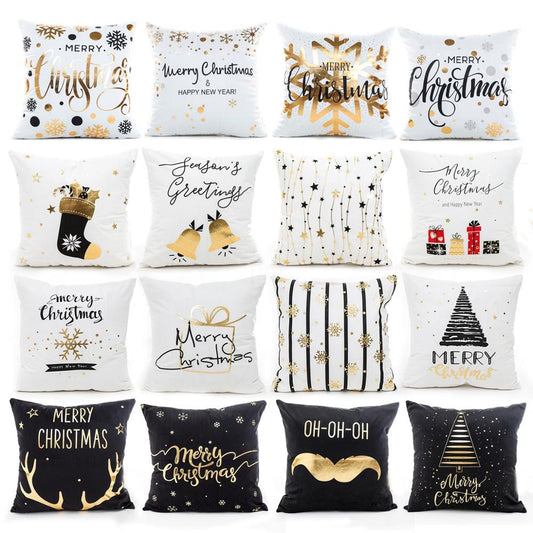 Cotton Linen Christmas Pillow Cases