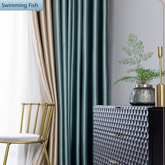 2 Colors Combined Window Curtain Blind For Hotel