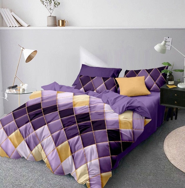 Geometric Duvet Cover Comforter Linens