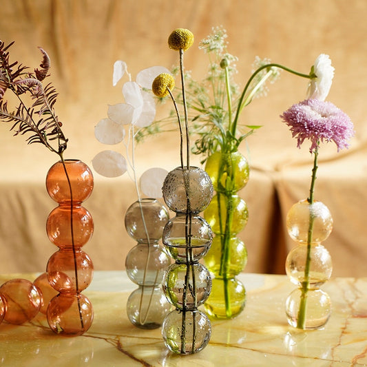 INS Crystal ball bubble Glass Vase Flower