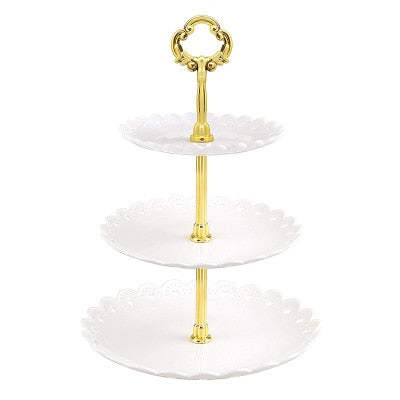 Cake Stand 3-layer Plastic Plate  Party Storage