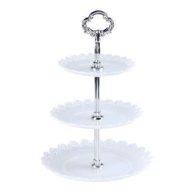 Cake Stand 3-layer Plastic Plate  Party Storage
