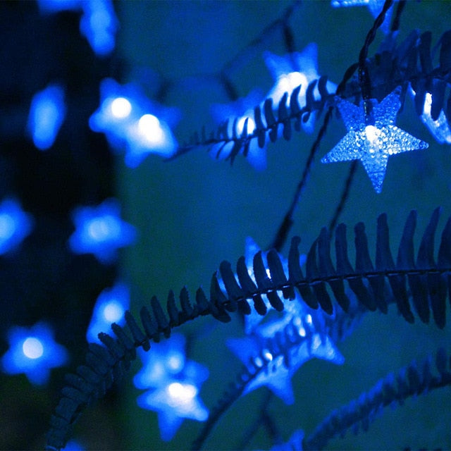 Solar Power LEDS Star Fairy String Light