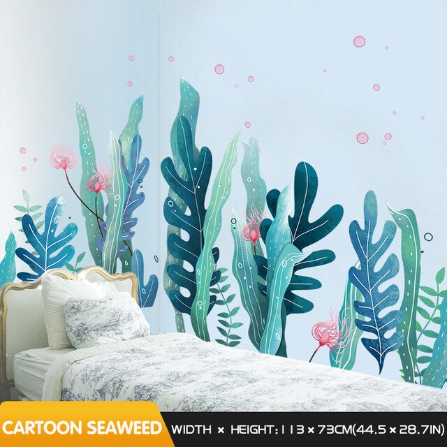 Cartoon underwater wall sticker room decoration