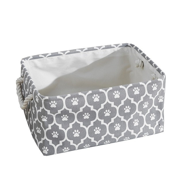 Cube Canvas Fabric Storage Basket