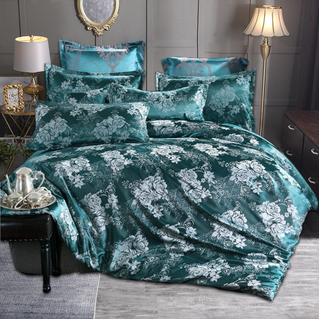 Satin Jacquard Duvet Cover Sets Quilt Cover