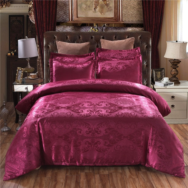 Satin Jacquard Duvet Cover Sets Quilt Cover