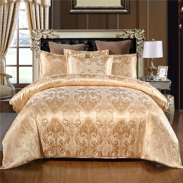 Satin Jacquard Duvet Cover Sets Quilt Cover