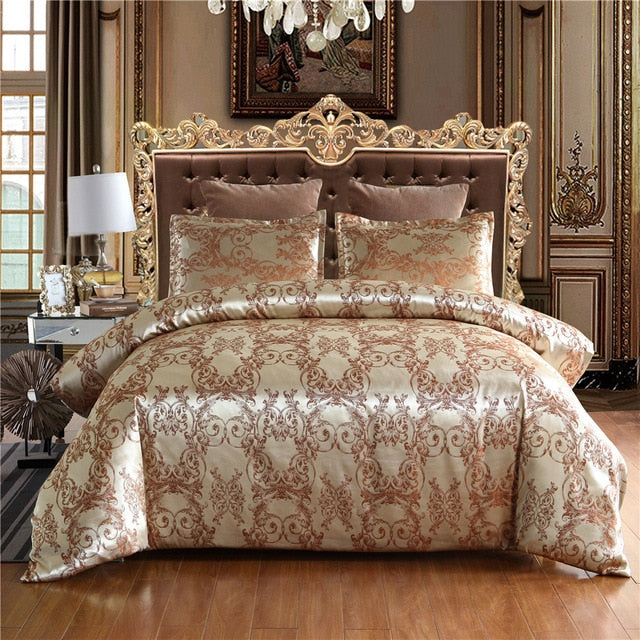 Satin Jacquard Duvet Cover Sets Quilt Cover