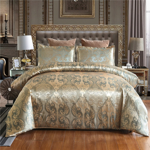 Satin Jacquard Duvet Cover Sets Quilt Cover