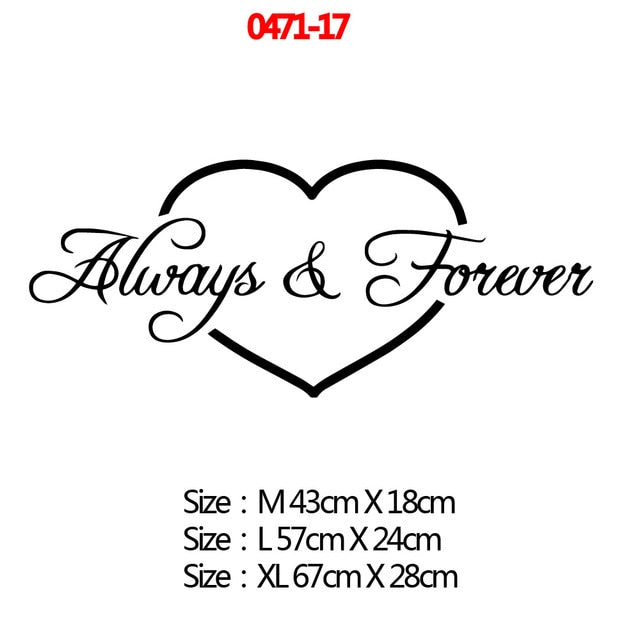 Romantic Love Always Forever Wall Sticker