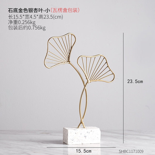 Creative Golden plant statue Crafts