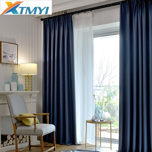 Blackout Modern Solid Shading Curtains