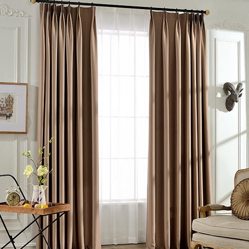 Blackout Modern Solid Shading Curtains
