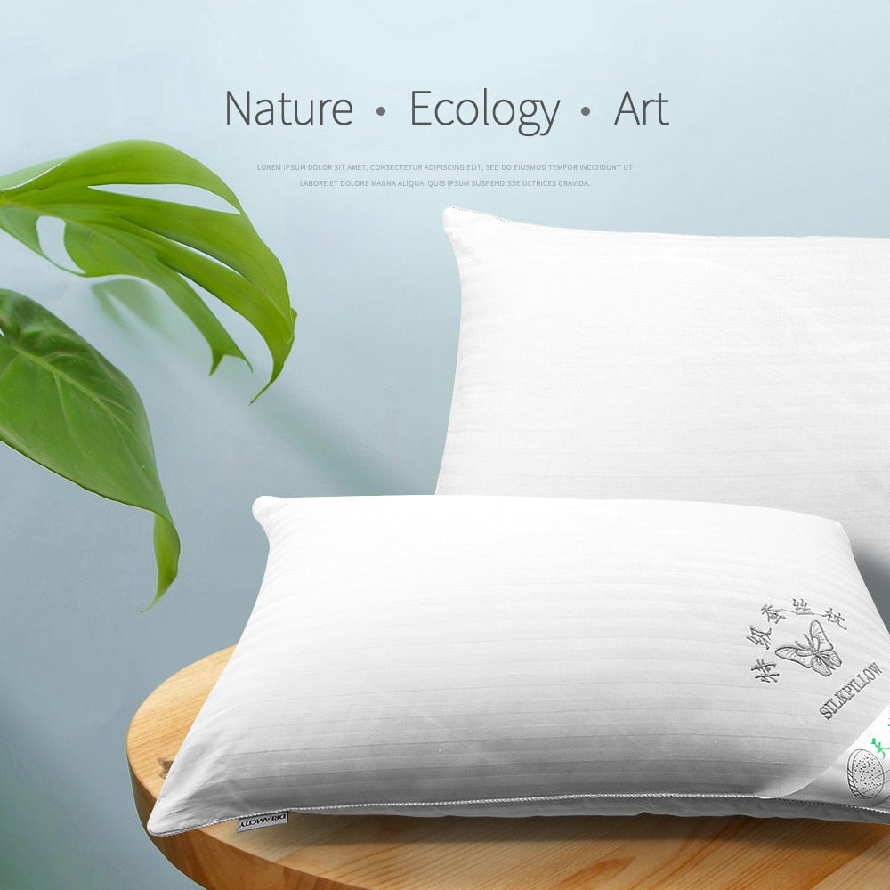 Natural/Mulberry Silk Pillows Single Neck/Back to Pillows