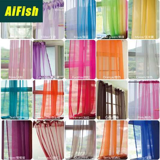 Curtains Drape Panel Sheers Tulle