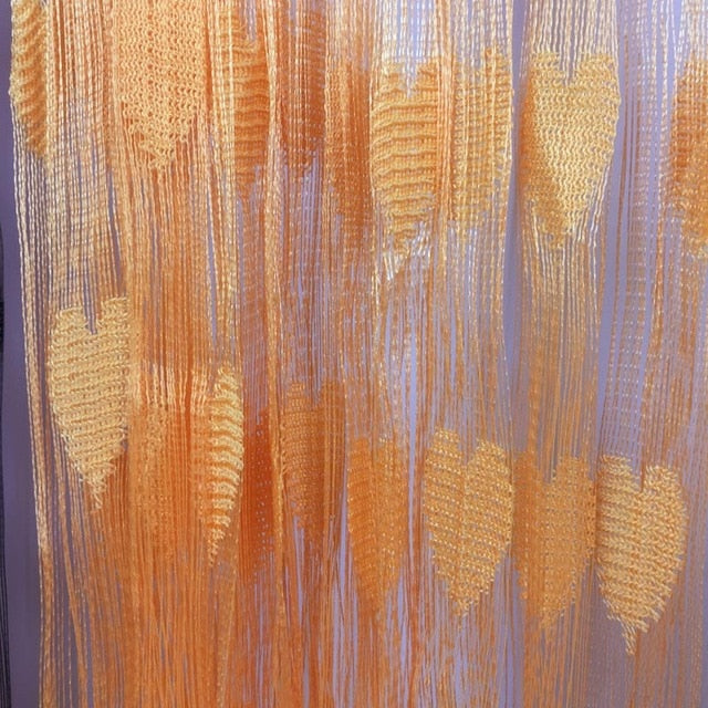 Hanging Heart Shape Line Curtain