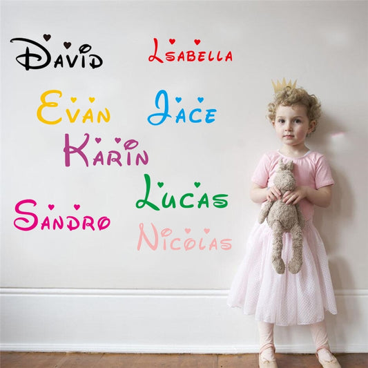 personalized name wall sticker vinyl  kids room