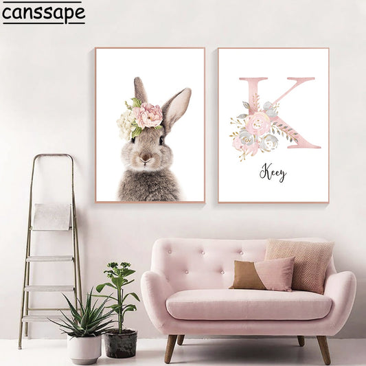 Nursery Wall Art Painting Custom Name