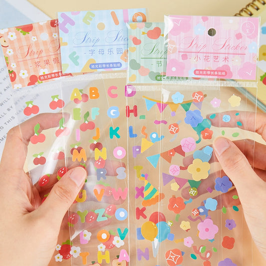1Pieces Colorful Ribbon Series Stickers Decoration