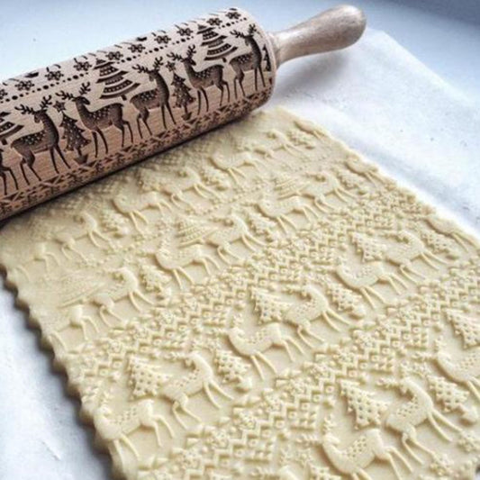 Embossing Rolling Pin Baking Dough