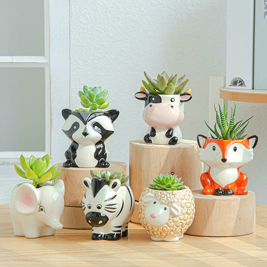 Cute Animal Flower Pot Planter Indoor Ceramic Vase