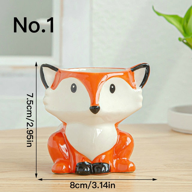 Cute Animal Flower Pot Planter Indoor Ceramic Vase