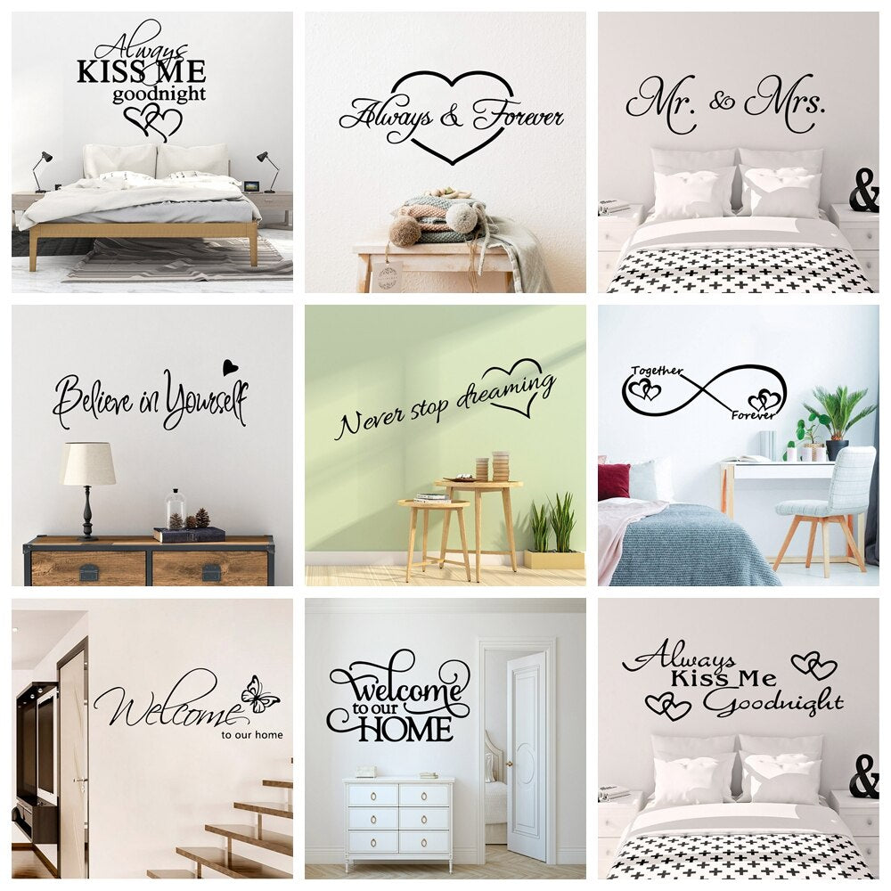 Romantic Love Always Forever Wall Sticker
