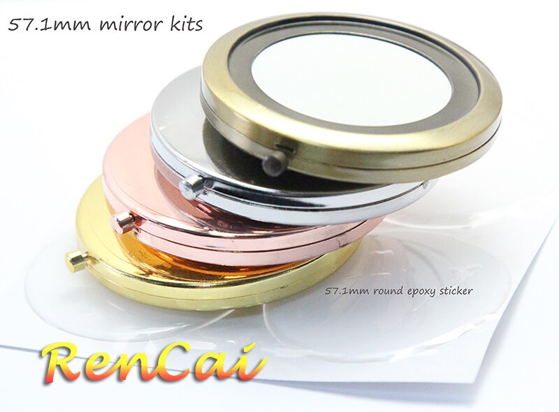 Blank Mirror Compact Double Side Pocket