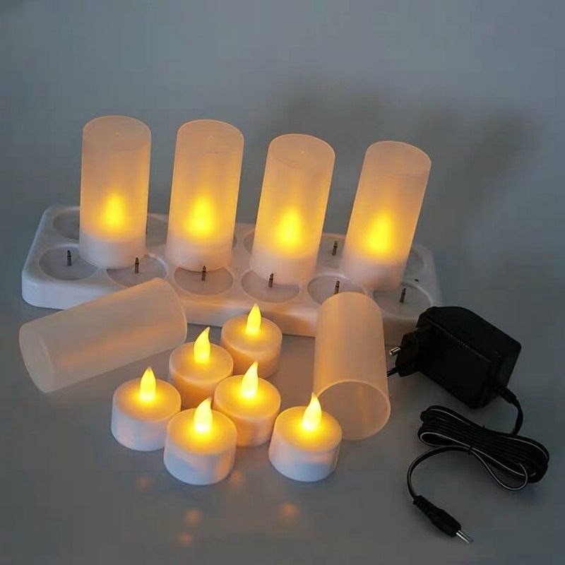 LED Candle Lamp Rechargeable Flickering Candle