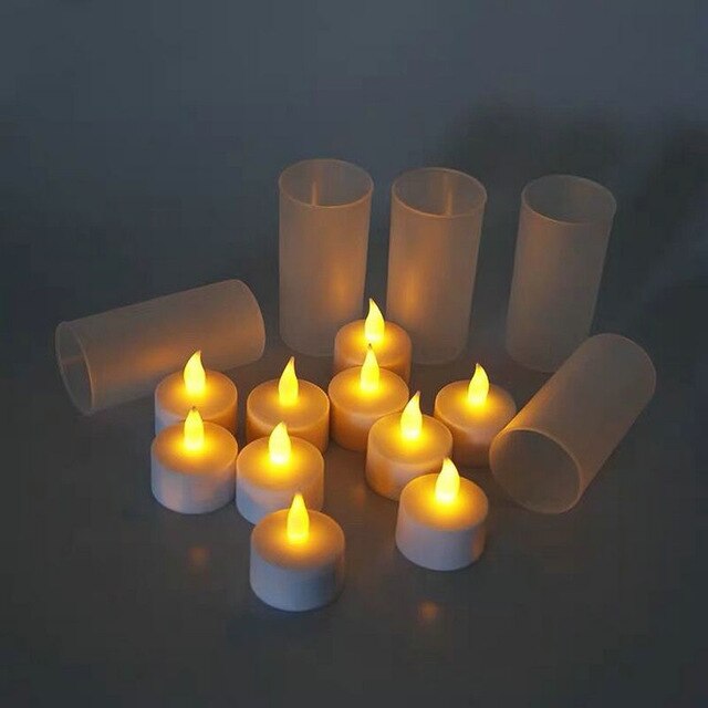 LED Candle Lamp Rechargeable Flickering Candle