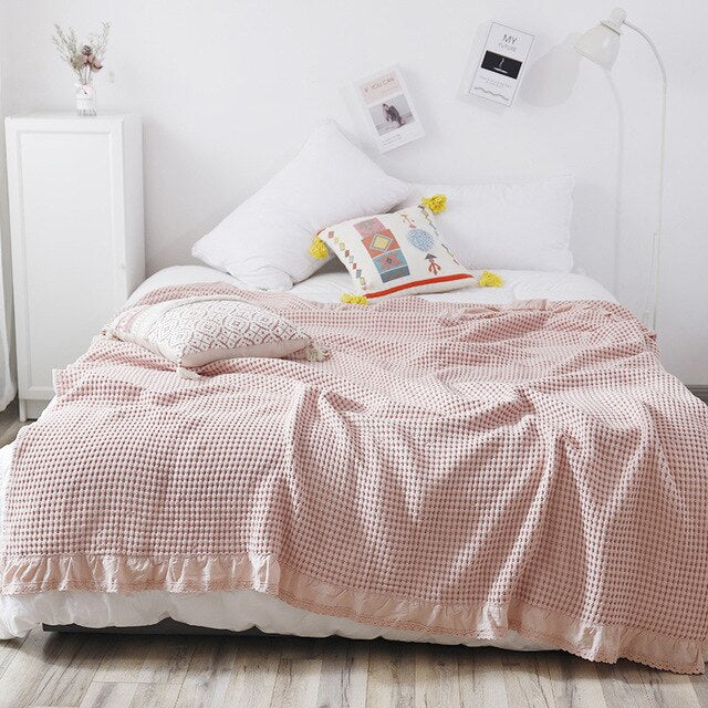 Cotton Gauze Muslin Throw Blanket for Sofa Bed
