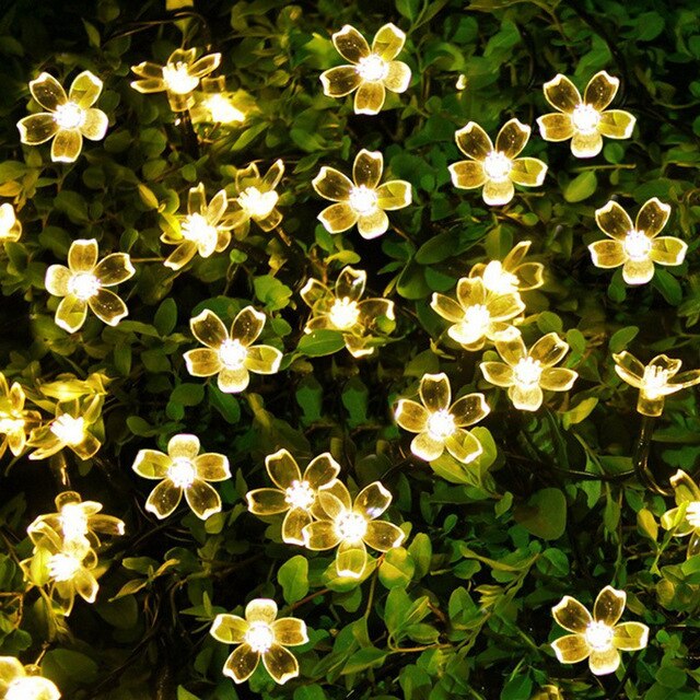 Cherry Blossom Flower Garland LED String Fairy Lights