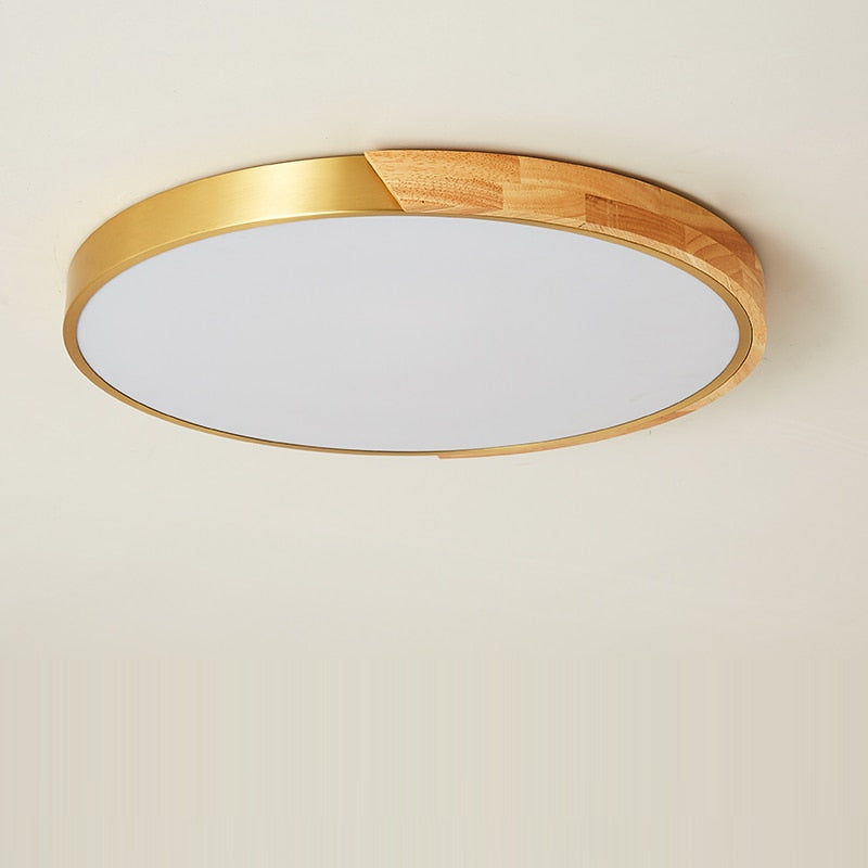 modern ultra-thin LED ceiling gold lamp