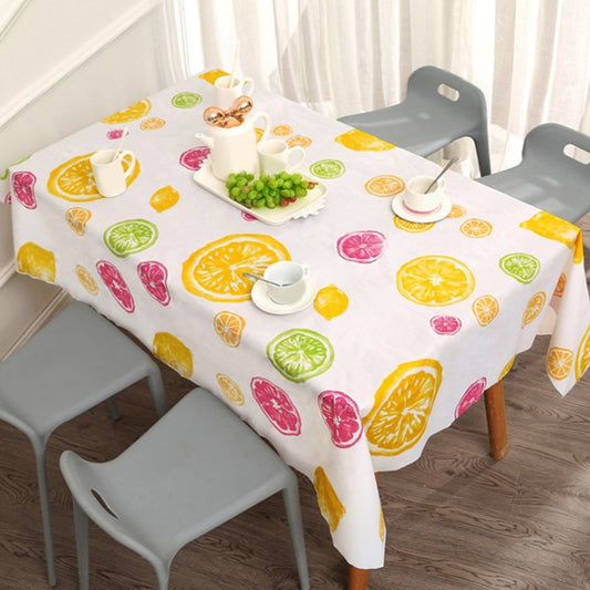 Tablecloth Lemon Leaf Strawberry Oil Proof