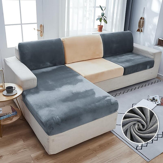 Thick Velvet Sofa Cover Solid Color Sofa