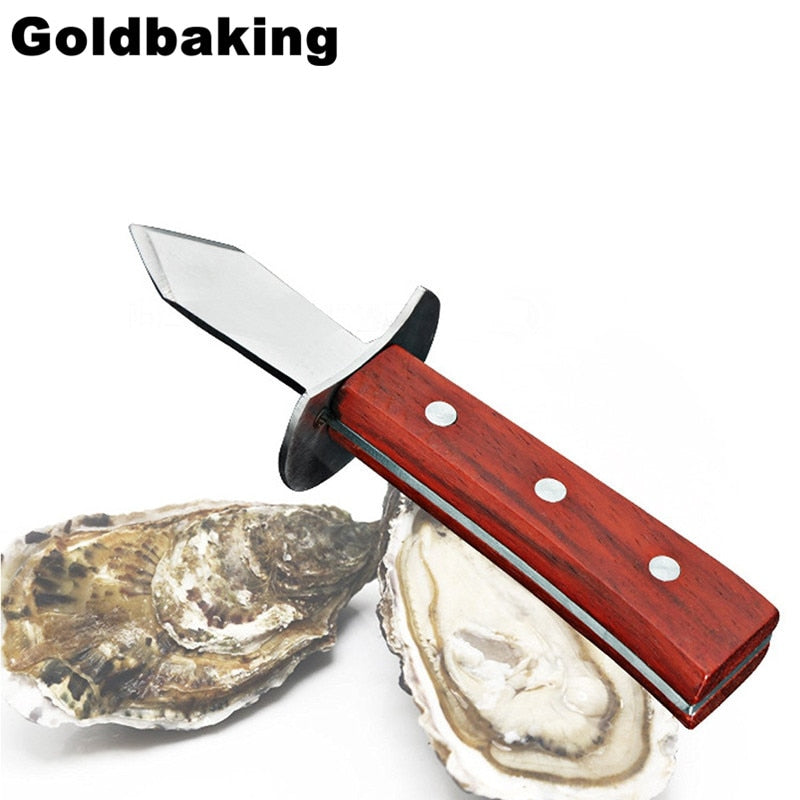 Stainless Steel Oyster Knife Wood-handle