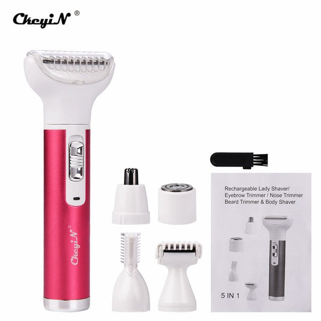 5 in 1 Electric Hair Remover Rechargeable Lady Shaver