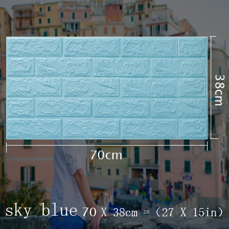 3D Wall Stickers Self Adhesive Foam Brick