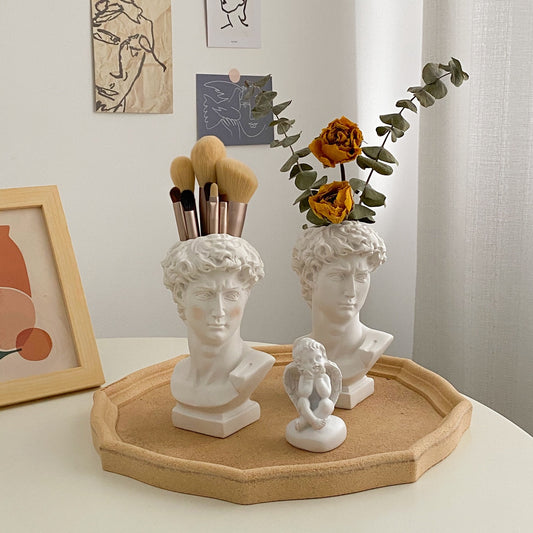 Creative Portrait Human Head Flower Vase