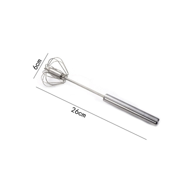 Hand Pressure Semi-automatic Egg Beater Stainless Steel