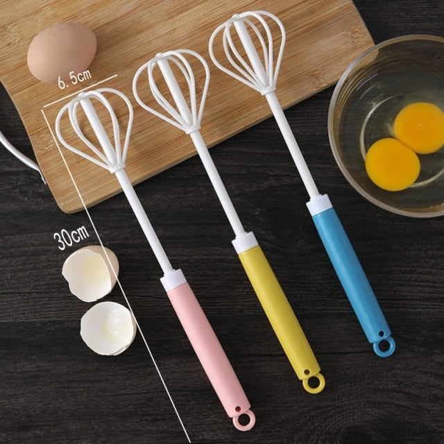 Hand Pressure Semi-automatic Egg Beater Stainless Steel