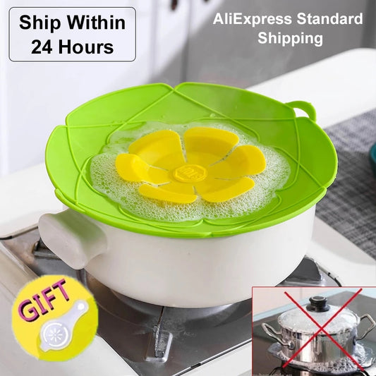 Spill Stopper Cover Silicone Lid  For Pot Pan Cooking