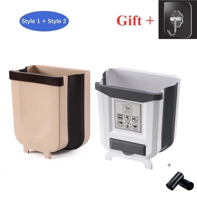 Foldable Door Hanging Trash Can